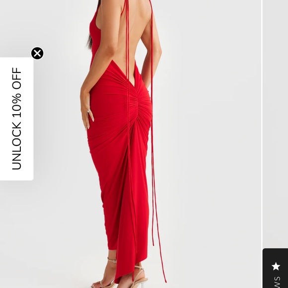 Chic Backless Red Dress - Picture 4 of 4